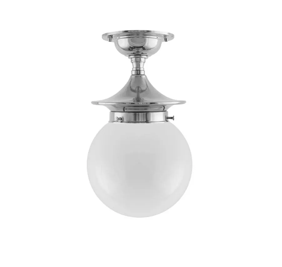 Karlskrona Lampfabrik Klotlampor - Tak|Taklampa - Dahlberg 80 nickel, klotskärm