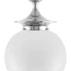Karlskrona Lampfabrik Klotlampor - Tak|Taklampa - Dahlberg 100 nickel, stor klotskärm