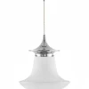 Karlskrona Lampfabrik Pendellampor|Taklampa - Dahlberg sladdpendel 100 nickel, klottrattskärm