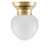 Karlskrona Lampfabrik Plafonder|Taklampa - Frödingplafond 100 mässing slipat mattglas