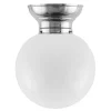 Karlskrona Lampfabrik Plafonder|Klotlampor - Tak|Taklampa - Frödingplafond 100 nickel, stor klotskärm