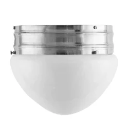 Karlskrona Lampfabrik Stora Taklampor|Plafonder|Taklampa - Heidenstamplafond 200 nickel, opalvit