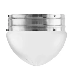 Karlskrona Lampfabrik Stora Taklampor|Plafonder|Taklampa - Heidenstamplafond 200 nickel, mattglas