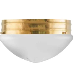 Karlskrona Lampfabrik Stora Taklampor|Plafonder|Taklampa - Heidenstamplafond 300 mässing, mattglas