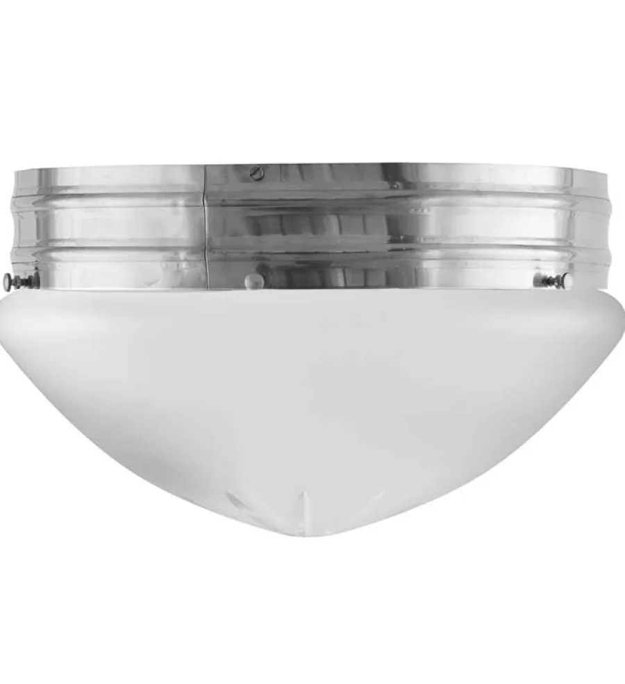 Karlskrona Lampfabrik Stora Taklampor|Plafonder|Taklampa - Heidenstamplafond 300 nickel, mattglas