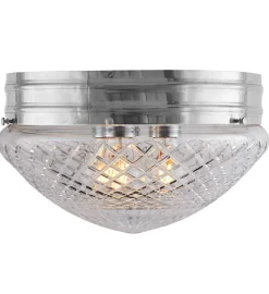 Karlskrona Lampfabrik Stora Taklampor|Plafonder|Taklampa - Heidenstamplafond 300 nickel, klarglas