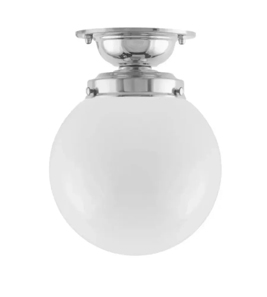 Karlskrona Lampfabrik Små Taklampor|Klotlampor - Tak|Taklampa - Lundkvist 80 nickel, klotskärm