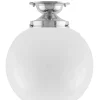 Karlskrona Lampfabrik Klotlampor - Tak|Taklampa - Lundkvist 100 nickel, stor klotskärm