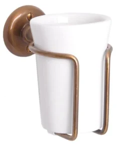 Badex AB Tillbehör Brons - Badrum|Tandborstmuggar|Tandborstmugg - Haga vägg - Brons/Porslin