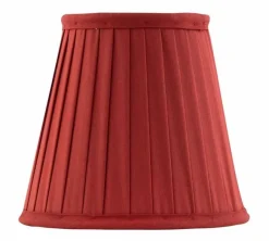 Karlskrona Lampfabrik Plisserade Lampskärmar|Textilskärm d130 (Klämf/Röd)