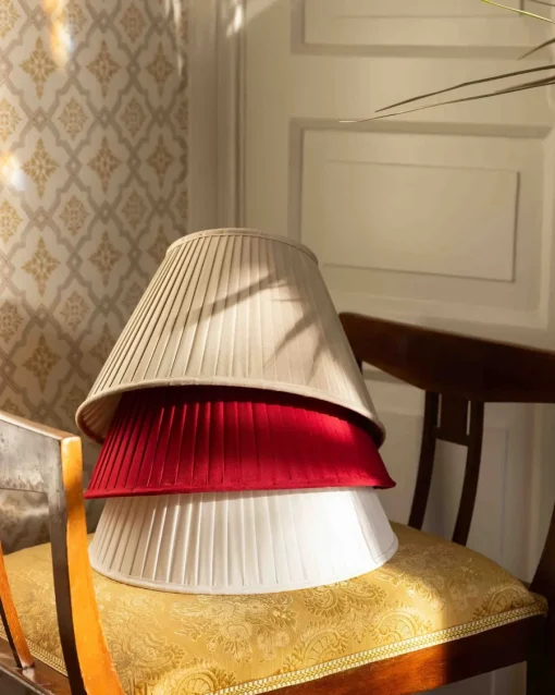 Karlskrona Lampfabrik Plisserade Lampskärmar|Textilskärm d300 (Ringf/Beige)