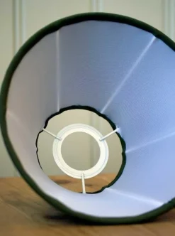 Karlskrona Lampfabrik Plisserade Lampskärmar|Textilskärm d200 (Ringf/Olivgrön)