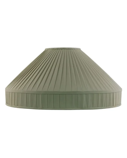 Karlskrona Lampfabrik Plisserade Lampskärmar|Textilskärm d500 (Ringf/Olivgrön)
