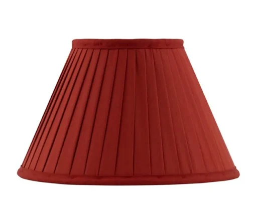 Karlskrona Lampfabrik Plisserade Lampskärmar|Textilskärm d200 (Ringf/Röd)