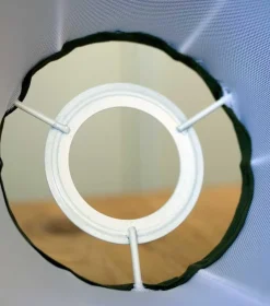 Karlskrona Lampfabrik Plisserade Lampskärmar|Textilskärm d200 (Ringf/Vit)