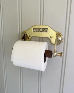 STILARS di GOBBI ANGELO S.n.c. Toalettpappershållare|Tillbehör Mässing - Badrum|Toalettpappershållare - Mässing/Trä, toilet