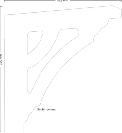 Nordingrå Trä AB Konsoler|Snickarglädje|Träkonsol - Fyllning/konsol snickarglädje Dalarö II