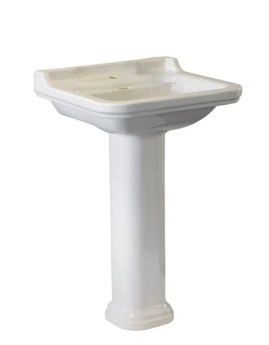 KERASAN S.R.L. Tvättställ Med Pelare|Tvättställ|Tvättställ Art Deco - 60 cm, piedestal
