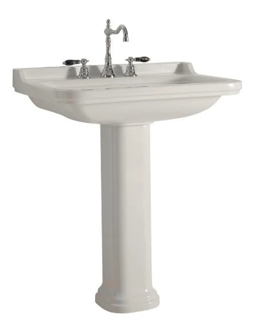 KERASAN S.R.L. Tvättställ Med Pelare|Tvättställ|Tvättställ Art Deco 80 cm, piedestal