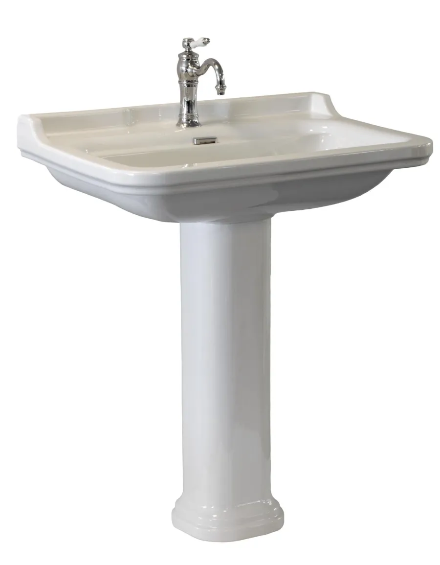 KERASAN S.R.L. Tvättställ Med Pelare|Tvättställ|Tvättställ Art Deco 80 cm, piedestal