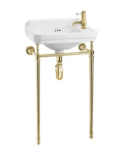 Badex AB Tvättställ|Tvättställ Med Ställning|Tvättställ Burlington - Edwardian JR 51 cm med mässingsställning