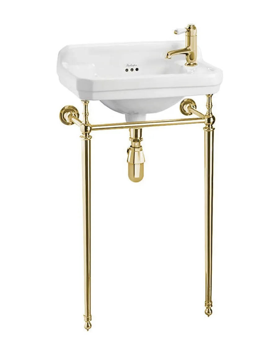 Badex AB Tvättställ|Tvättställ Med Ställning|Tvättställ Burlington - Edwardian JR 51 cm med mässingsställning