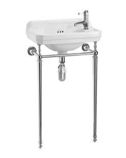Badex AB Tvättställ|Tvättställ Med Ställning|Tvättställ - Burlington Edwardian JR 51 cm med kromställning