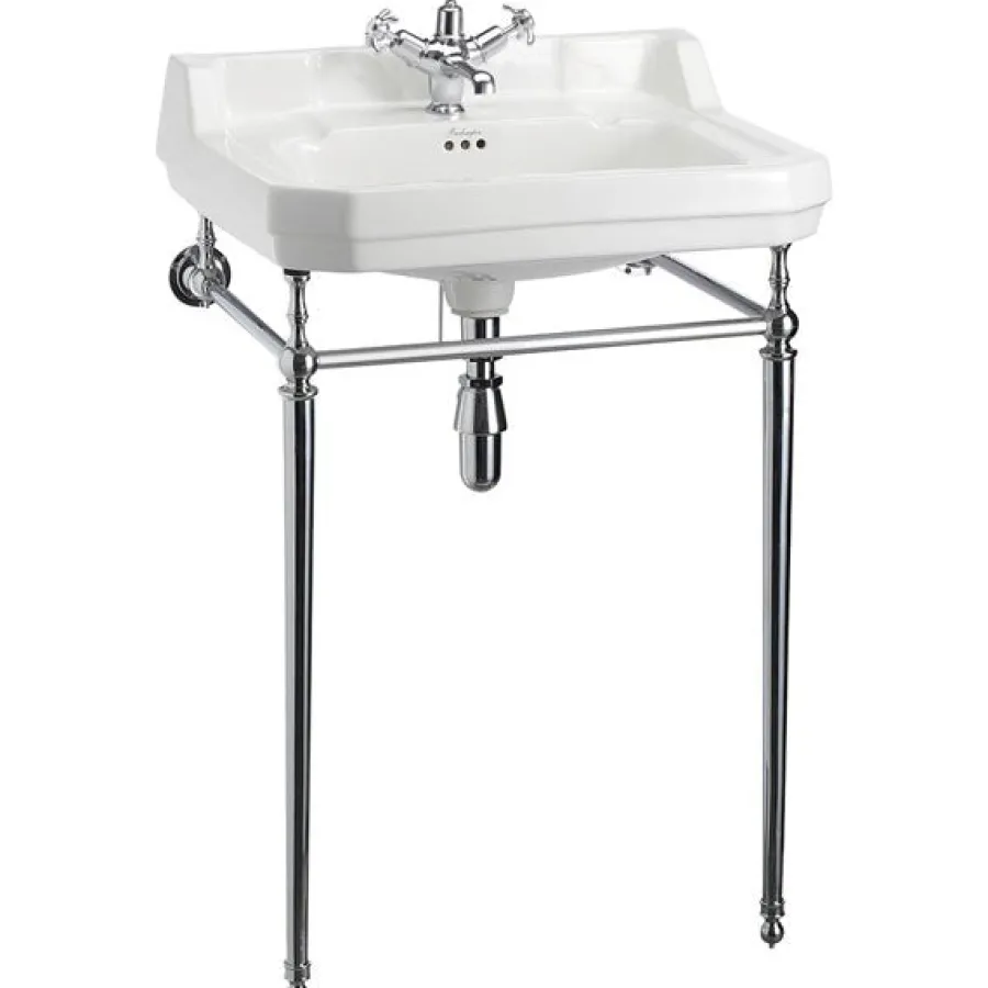 Badex AB Tvättställ|Tvättställ Med Ställning|Tvättställ - Burlington Edwardian 61 cm, kromställning