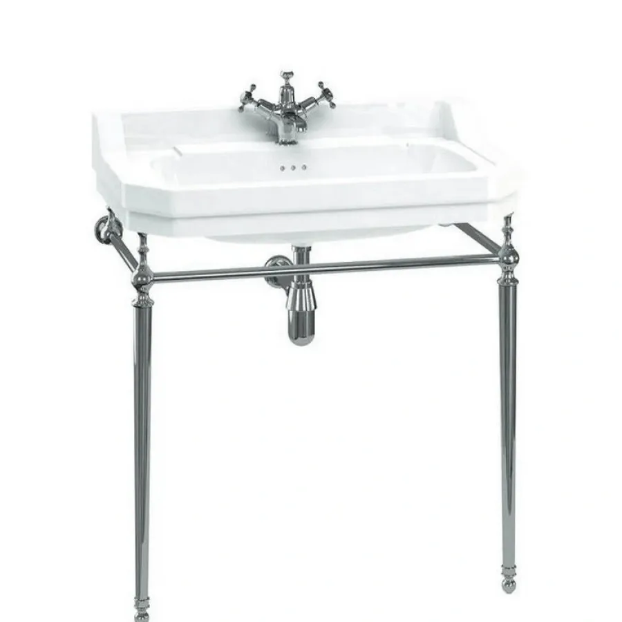 Badex AB Tvättställ|Tvättställ Med Ställning|Tvättställ - Burlington Edwardian 80 cm, kromställning