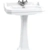 Badex AB Tvättställ Med Pelare|Tvättställ|Tvättställ - Burlington Edwardian 80 cm, piedestal