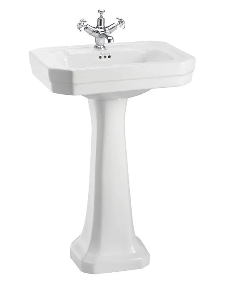 Badex AB Tvättställ Med Pelare|Tvättställ|Tvättställ - Burlington Victorian 56 cm med piedestal