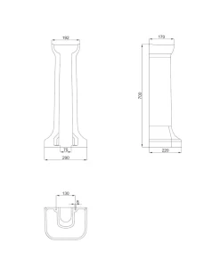 Badex AB Tvättställ Med Pelare|Tvättställ|Tvättställ - Guild 85 cm, piedestal