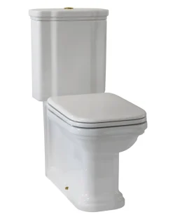 KERASAN S.R.L. Golvstående Toaletter|WC - Art Deco golvstående toalett med spolknapp & sits - Brons