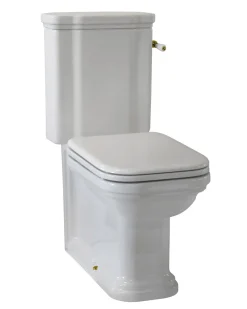 KERASAN S.R.L. Golvstående Toaletter|WC - Art Deco golvstående toalett med spolvred & sits - Brons