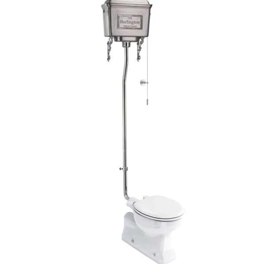 Badex AB Högspolande Toaletter|WC - Burlington högspolande toalett, metallcistern & sits