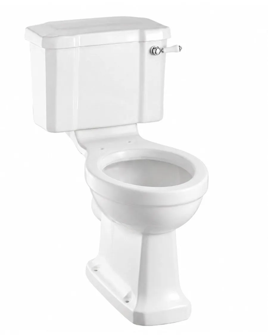 Badex AB Reservdelar Toalett|WC Burlington, P-lås, smal cistern och högre sitthöjd
