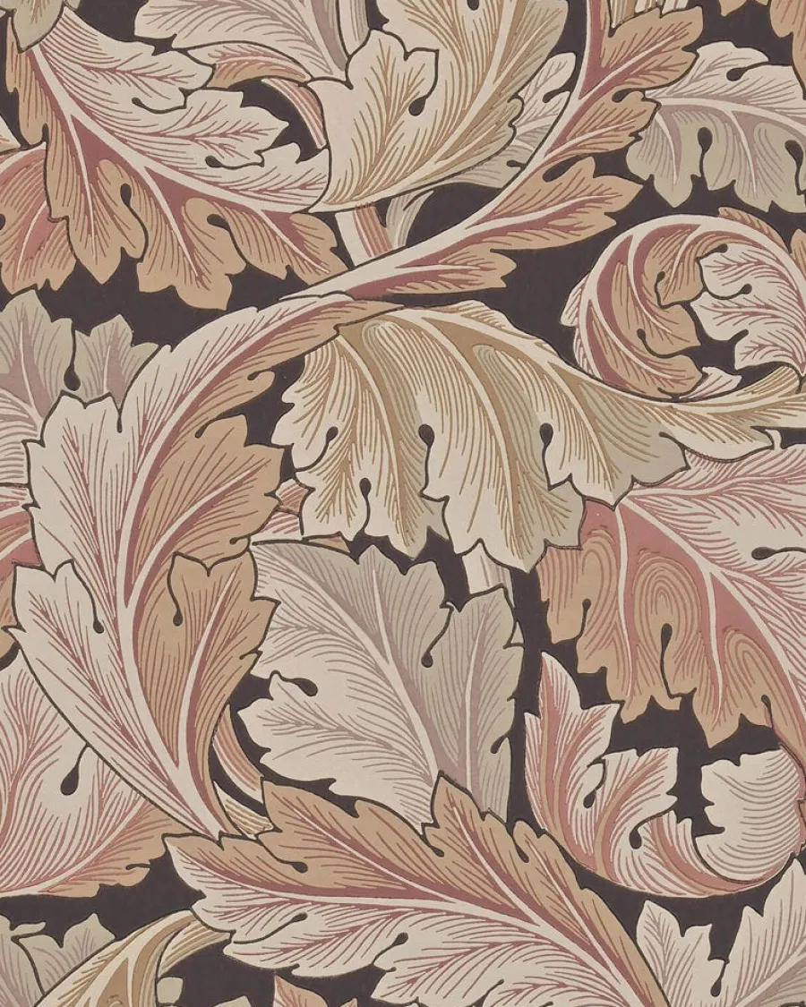 Sanderson Design Group Brands Ltd Mönstrade Tapeter|Blommiga Tapeter|William Morris & Co. Tapet - Acanthus Terracotta