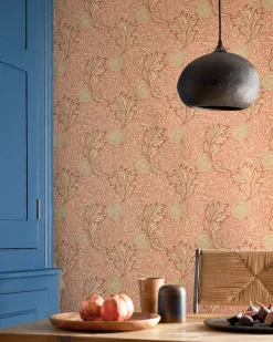 Sanderson Design Group Brands Ltd Mönstrade Tapeter|Blommiga Tapeter|William Morris & Co. Tapet - Apple rust gold