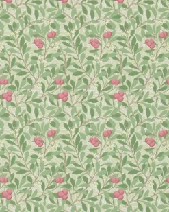 Sanderson Design Group Brands Ltd Mönstrade Tapeter|Blommiga Tapeter|William Morris & Co. Tapet - Arbutus Olive/Pink