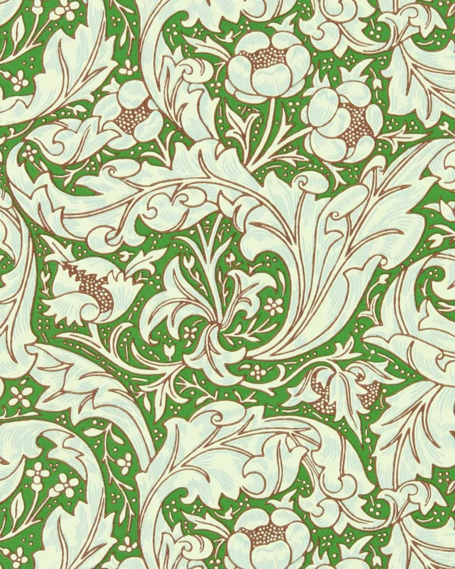 Sanderson Design Group Brands Ltd Mönstrade Tapeter|William Morris & Co - Tapeter|William Morris & Co. Tapet - Bachelor´s Button Leaf Green/Sky