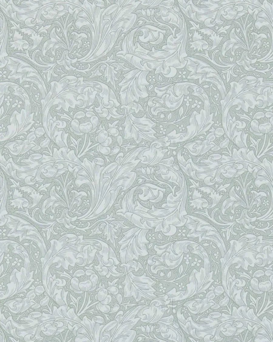 Sanderson Design Group Brands Ltd Mönstrade Tapeter|Blommiga Tapeter|William Morris & Co. Tapet - Bachelor´s Button Silver