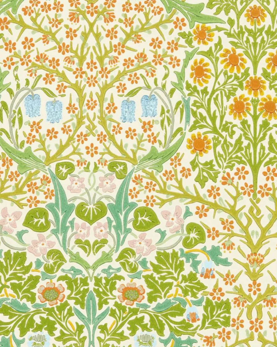 Sanderson Design Group Brands Ltd Mönstrade Tapeter|Blommiga Tapeter|William Morris & Co. Tapet - Blackthorn spring