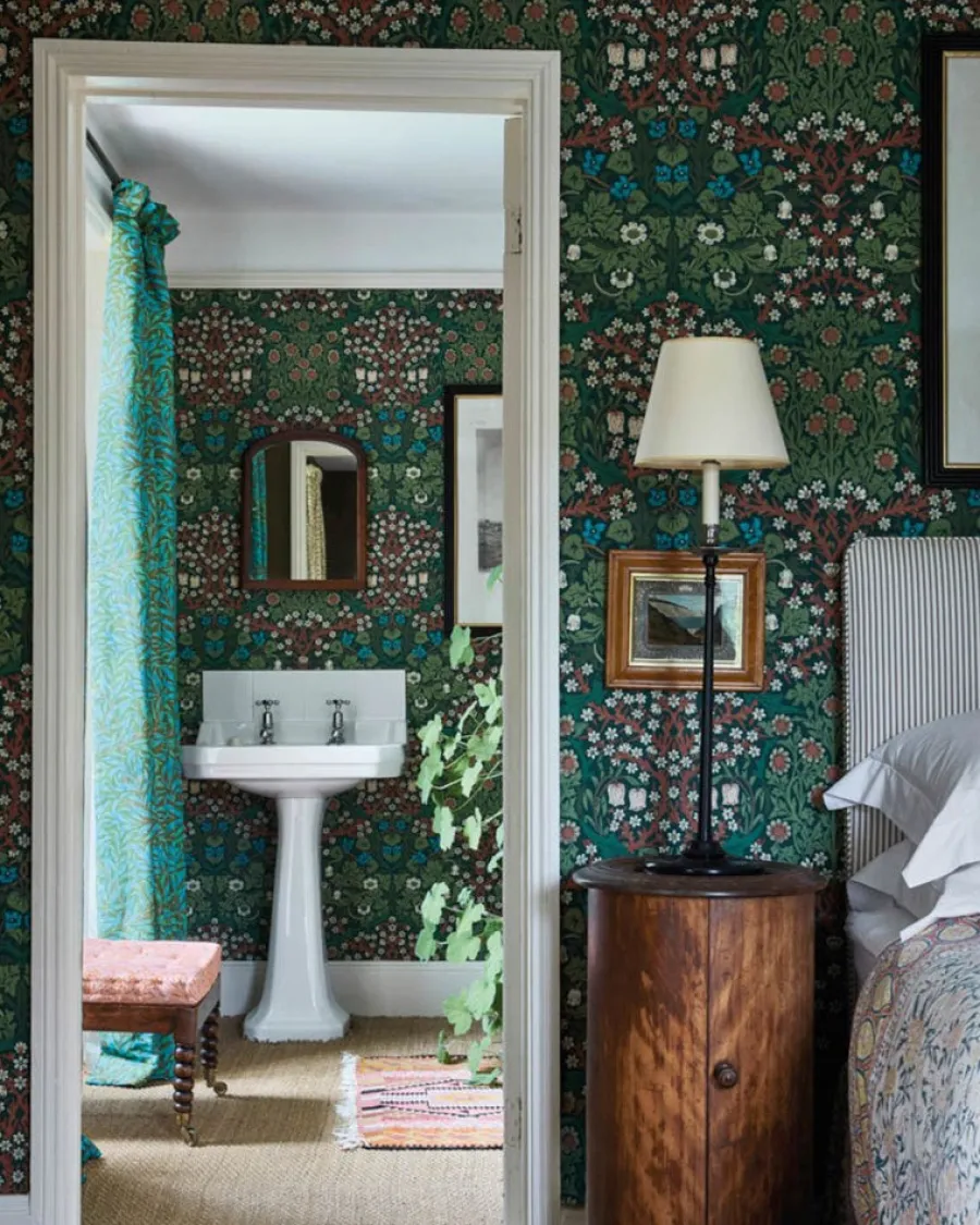 Sanderson Design Group Brands Ltd Mönstrade Tapeter|Blommiga Tapeter|William Morris & Co. Tapet - Blackthorn autumn