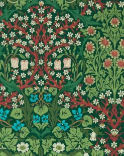 Sanderson Design Group Brands Ltd Mönstrade Tapeter|Blommiga Tapeter|William Morris & Co. Tapet - Blackthorn autumn