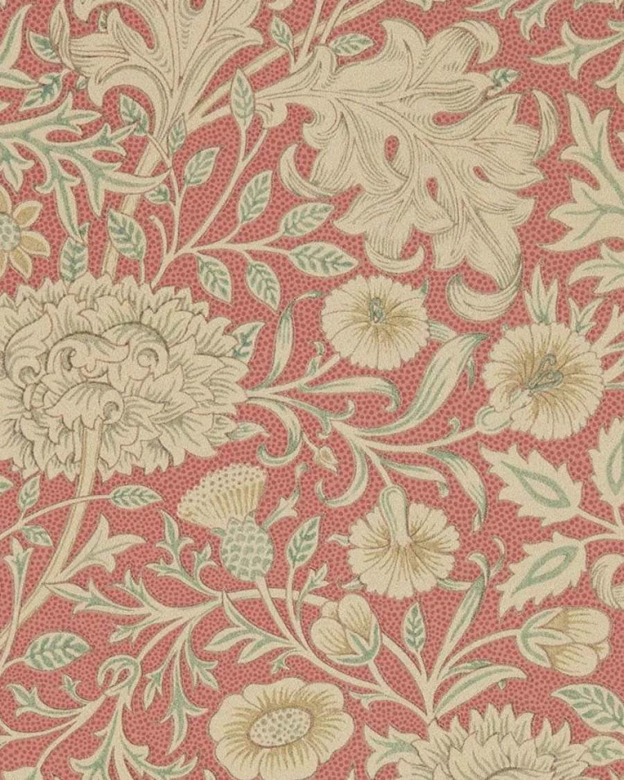 Sanderson Design Group Brands Ltd Mönstrade Tapeter|Blommiga Tapeter|William Morris & Co. Tapet - Double Bough carmine red