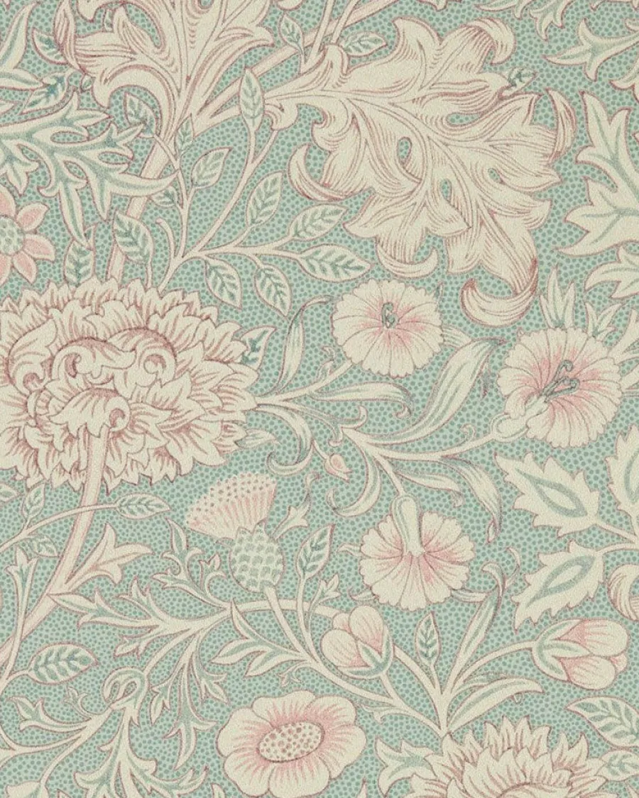 Sanderson Design Group Brands Ltd Mönstrade Tapeter|Blommiga Tapeter|William Morris & Co. Tapet - Double Bough teal rose