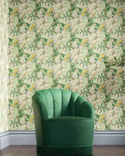 Sanderson Design Group Brands Ltd Mönstrade Tapeter|Blommiga Tapeter|William Morris & Co. Tapet - Golden Lily Secret Garden