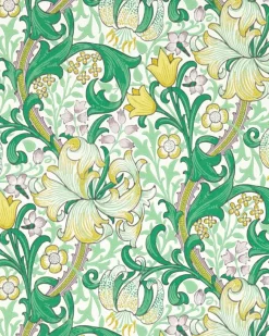 Sanderson Design Group Brands Ltd Mönstrade Tapeter|Blommiga Tapeter|William Morris & Co. Tapet - Golden Lily Secret Garden