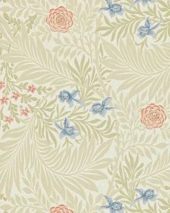 Sanderson Design Group Brands Ltd Mönstrade Tapeter|Blommiga Tapeter|William Morris & Co. Tapet - Larkspur Manilla/Old Rose