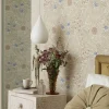 Sanderson Design Group Brands Ltd Mönstrade Tapeter|Blommiga Tapeter|William Morris & Co. Tapet - Larkspur Green/Coral